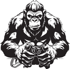 Primal Play Muscular Ape Console Icon Mighty Muscle Moves Chimpanzee Controller Logo