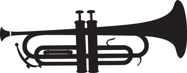 Musical Resonance Trumpet Design Trumpet Echo Melodic Vector Logo