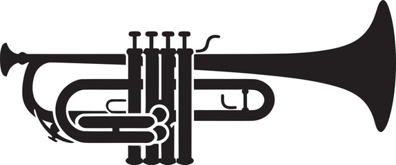 Musical Echo Trumpet Vector Design Trumpet Crescendo Iconic Emblem