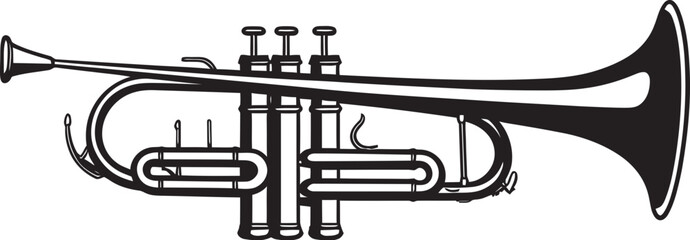 Sonic Serenity Iconic Trumpet Design Trumpet Echo Golden Emblem