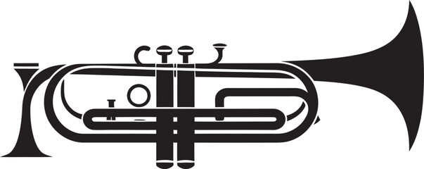 Trumpet Harmony Music Vector Design Brass Brilliance Iconic Trumpet Logo