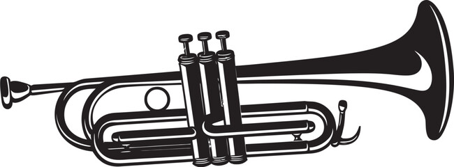 Musical Majesty Trumpet Emblem Design Golden Blast Music Trumpet Logo © ROHIT