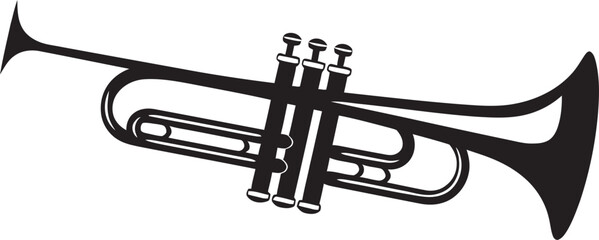 Brass Serenade Golden Trumpet Symbol Golden Echo Melodic Trumpet Icon