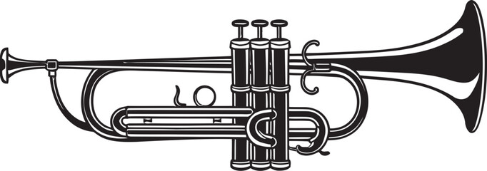 Harmonic Radiance Iconic Trumpet Emblem Sonic Harmony Music Trumpet Design