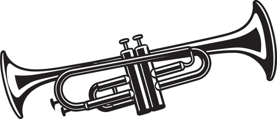 Harmonic Echoes Trumpet Icon Design Melodic Majesty Brass Trumpet Logo