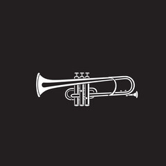 Obraz premium Brass Brilliance Musical Trumpet Symbol Sonic Symphony Trumpet Vector Logo