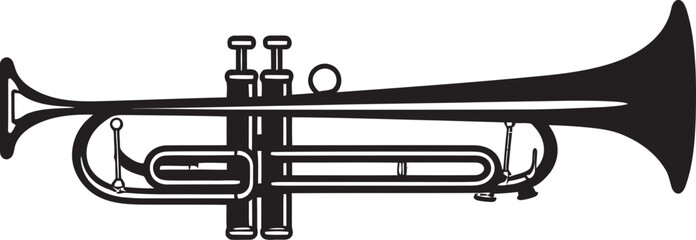 Musical Mastery Golden Trumpet Design Brass Blast Harmonious Trumpet Logo
