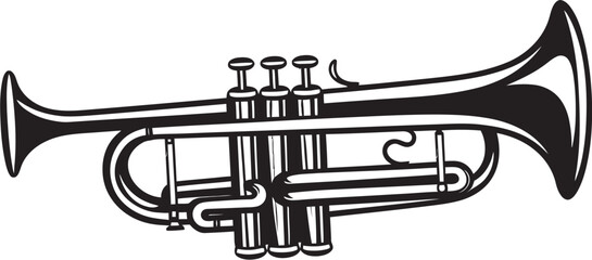 Harmonic Harmony Melodic Horn Design Sonic Serenity Musical Trumpet Emblem