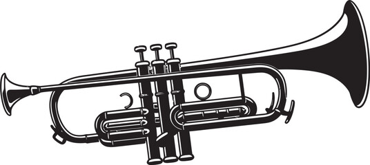 Musical Mastery Vibrant Trumpet Symbol Brass Blast Iconic Musical Horn © ROHIT
