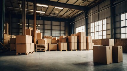 A warehouse consisting of boxes ready to be delivered.