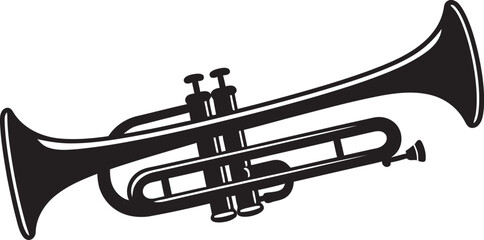 Sonic Serenade Sound Icon Vector Emblem Trumpet Tempo Musical Trumpet Icon