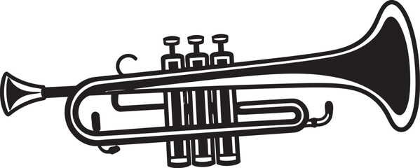 Trumpet Tempo Musical Trumpet Icon Rhythmic Resonance Trumpet Vector Design