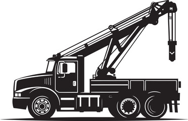 Mobile Lifter Crane Truck Vector Icon CraneCraft Truck Crane Logo Design