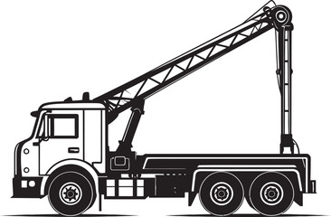 Titan Hauler Truck Crane Vector Symbol Crane Commander Truck Crane Logo