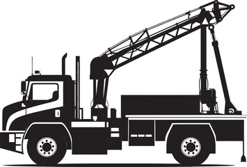 Mobile Mastery Truck Crane Vector Icon Lifting Legends Crane Truck Logo Design