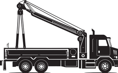 High Rise Haulers Crane Truck Logo Vector CraneCraft Dynamic Truck Crane Vector Logo