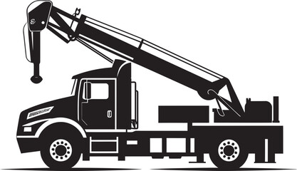 Crane Commanders Truck Crane Icon Emblem Tower Titans Crane Truck Vector Symbol