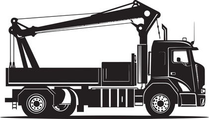 Heavy Lifters Crane Truck Icon Design Industrial Titans Truck Crane Emblem