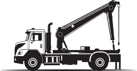 Tower Titans Truck Crane Vector Emblem Skyward Solutions Crane Truck Symbol Icon