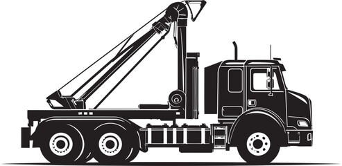 High Rise Hauler Truck Crane Logo Design Crane Commander Truck Crane Icon Emblem