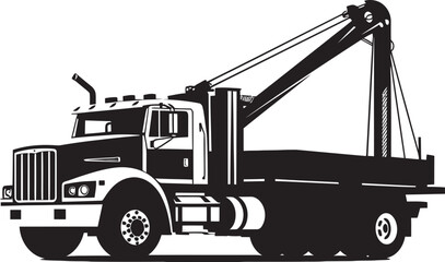 Mobile Majesty Crane Truck Vector Icon Elevated Efficiency Truck Crane Symbol Design