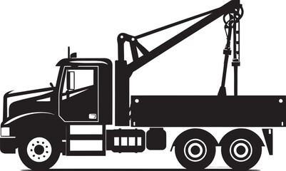 LiftMaster Truck Crane Icon Design Industrial Titans Crane Truck Emblem