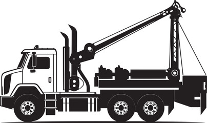 Mobile Lifter Crane Truck Vector Icon CraneCraft Truck Crane Logo Design