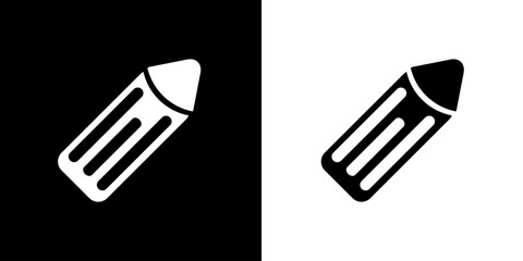 Pencil icon. Business icon. Tool icon. CEO icon. Black icon. Black line icon. Silhouette.