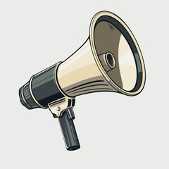 Megaphone in cartoon, doodle style. Image for t-shirt, web, mobile apps and ui. Isolated 2d vector illustration in logo, icon, sketch style, Eps 10. AI Generative