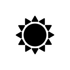 Sun icon vector isolated on white background. Sun vector icon