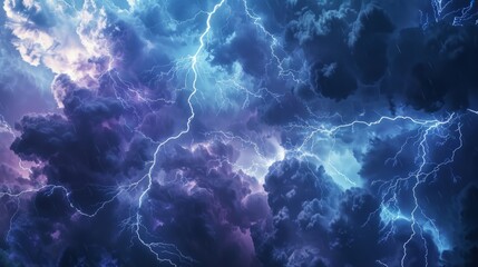 Fototapeta na wymiar sky with electrical storm generative ai