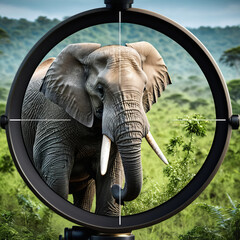 In the Crosshair - Critically Endangered Mammals – African Forest Elephant, created with...