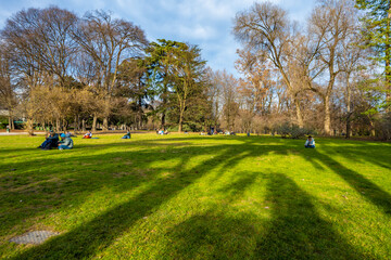 Peaceful Afternoon at a Lush Park in Milan, Italy