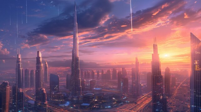 "Dawn's Embrace: The Promise of Tomorrow at Burj Khalifa"