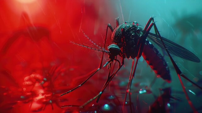Mosquitoes Spreading Malaria: Disease Bearers.