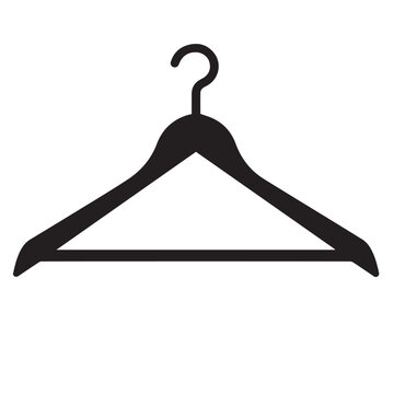 Clothes hanger in cartoon, doodle style . Image for t-shirt, web, mobile apps and ui. Isolated 2d vector illustration in logo, icon, sketch style, Eps 10, black and white. AI Generative