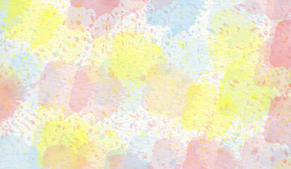 Obraz na płótnie Canvas textura de acuarela pastel, abstracta , variopinto, grunge, húmeda, mezclada, manchar, manchas, salpicaduras, creativo, artístico, con espacio, web, redes, 