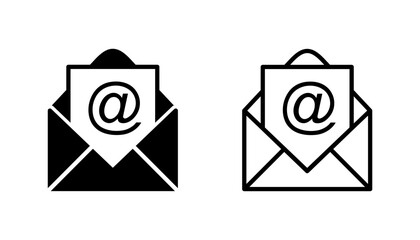 Mail icon set. email icon vector. E-mail icon. Envelope illustration