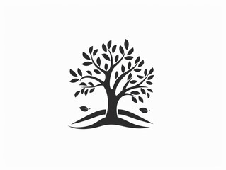Obraz premium tree logo design for green nature garden company