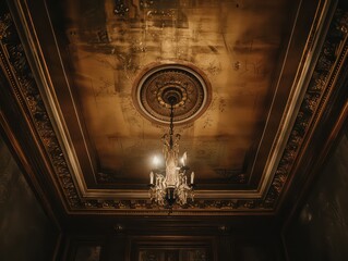 dark ceiling, interior, interior of the palace - obrazy, fototapety, plakaty