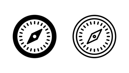 Compass icon set. arrow compass icon vector
