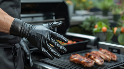 A heatresistant glove is included in the packaging to protect fingers from accidental burns.
