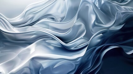 Obraz premium wave gradient background, light silver and dark indigo