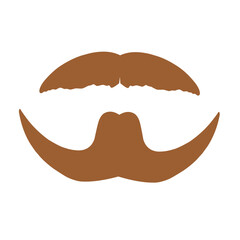 collection of mustache models, brown mustache.