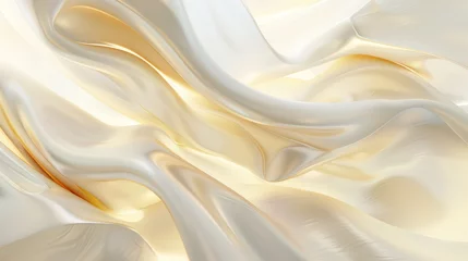 Foto op Canvas light cream scene, curve effect, ivory white and light matt gold © STOCKYE STUDIO