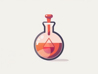 spherical lab bottle logo design