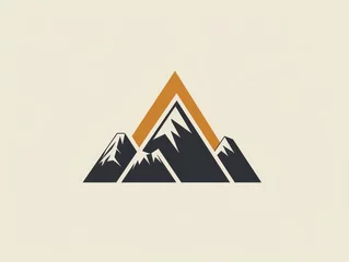 Printed kitchen splashbacks Mountains logo for mountains sports