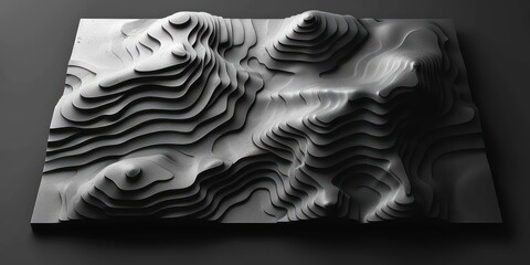 simple white topographic lines on black background