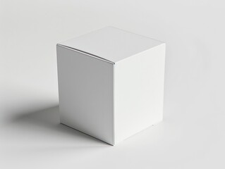 mockup from flat folding box, standing cutout, white cardboard on white background