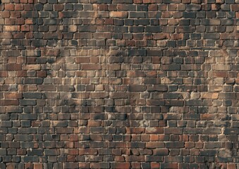 brick wall whole wall, tiny bricks flat 2d image illustration